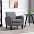 Modern Accent Chair, Occasional Chair with Rubber Wood Legs for Living Room, Bedroom, Grey