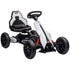 12V Electric Go-Kart for Kids, Ride-On Racing Go-Kart, with Forward and Reversing Functions, for Ages 3-8 Years - White