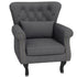 Chesterfield-Style Accent Chair - Grey