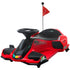 12V Kids Electric Go Kart with Music, LED Lights, Slow Start, Red