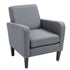 Modern Accent Chair, Occasional Chair with Rubber Wood Legs for Living Room, Bedroom, Grey