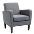 Modern Accent Chair, Occasional Chair with Rubber Wood Legs for Living Room, Bedroom, Grey