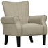 Upholstered Accent Chair with Rolled Arms and Wood Legs, Armchair for Living Room Bedroom, Beige