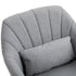 Swivel Linen Fabric Accent Chair for Living Room Contemporary Vanity Armchair with Adjustable Height Thick Cushion Lumbar Support Armrest for Bedroom Office Light Grey