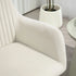 Modern Arm Chair Upholstered Accent Chair with Metal Base for Living Room Cream White