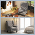 Retro Accent Chair, Linen Wingback Armchair with Wood Frame Button Tufted Design for Living Room Bedroom, Dark Grey