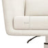 Modern Accent Chair with Swivel Base, Height Adjustable Arm Chair with Pillow for Living Room, Bedroom, Cream White