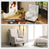 Wingback Accent Chair, Retro Upholstered Button Tufted Occasional Chair for Living Room and Bedroom, Cream White