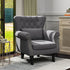 Chesterfield-Style Accent Chair - Grey