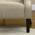 Upholstered Accent Chair with Rolled Arms and Wood Legs, Armchair for Living Room Bedroom, Beige