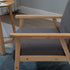 Minimalistic Wooden Frame Accent Chair, with Padded Seat