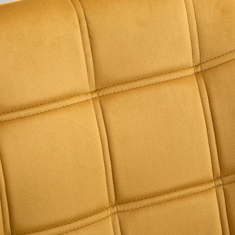 Modern Armchair, Accent Chair with Wide Arms, Slanted Back and Rubber Wood Legs for Living Room, Bedroom, Home Office Yellow