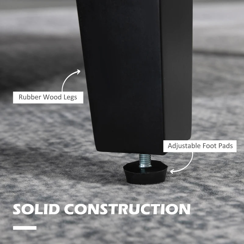 Linen-Look Boxy Armchair - Blue