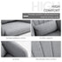 Swivel Linen Fabric Accent Chair for Living Room Contemporary Vanity Armchair with Adjustable Height Thick Cushion Lumbar Support Armrest for Bedroom Office Light Grey