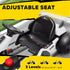 24V Electric Go Kart for Kids with Adjustable Seat for 6-12 Years, White