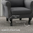 Chesterfield-Style Accent Chair - Grey
