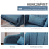 Swivel Linen Fabric Accent Chair for Living Room Contemporary Vanity Armchair with Adjustable Height Thick Cushion Lumbar Support Armrest for Bedroom Office Blue