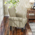 Upholstered Accent Chair with Rolled Arms and Wood Legs, Armchair for Living Room Bedroom, Beige