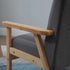 Minimalistic Wooden Frame Accent Chair, with Padded Seat