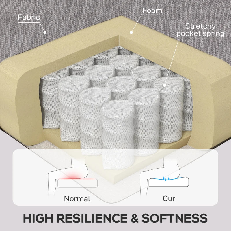 Retro Accent Chair, Wingback Armchair with Wood Frame Button Tufted Design for Living Room Bedroom, Grey