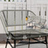 3 Pieces Rattan Bistro Set, Wicker Small Garden Table and Chairs Set with Cushions and Glass Top Coffee Table, Bistro Garden Furniture Set for Outdoor, Patio, Balcony, Light Grey