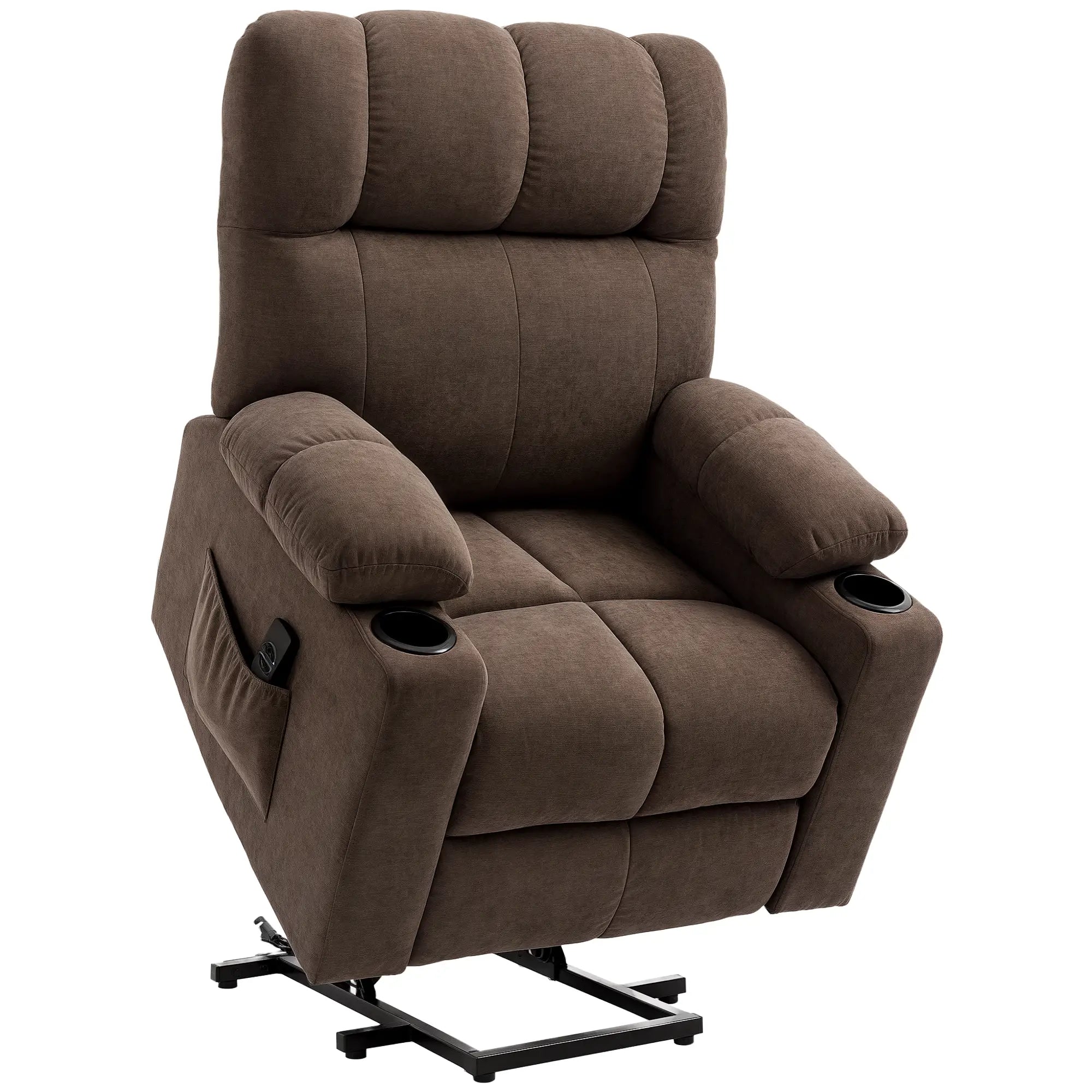 Electric Riser and Recliner Chair for Elderly, Power Lift Recliner Chair with Remote Control, Dark Brown