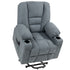 Oversized Riser and Recliner Chairs for the Elderly, Fabric Upholstered Lift Chair for Living Room with Remote Control, Side Pockets, Cup Holder, Grey