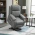 Riser and Recliner Chair with Massage, Heat, Power Lift Recliner Chair for Elderly with Remote Control, Extended Footrest, Dual Side Pockets, Overstuffed Electric Reclining Armchair, Grey