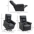 Power Lift Chair Armchair for the Elderly, PU Leather Recliner Chair with Extended Footrest, Remote Control and Side Pocket, Black