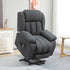 Oversized Riser and Recliner Chairs for the Elderly with 8 Vibration Massage, Large Fabric Upholstered Lift Chair for Living Room with Remote Control, Side Pocket, Footrest, Dark Grey