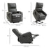 Riser and Recliner Chair for the Elderly, PU Leather Upholstered Lift Chair for Living Room with Remote Control, Side Pockets, Charcoal Grey