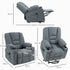 Oversized Riser and Recliner Chairs for the Elderly, Fabric Upholstered Lift Chair for Living Room with Remote Control, Side Pockets, Cup Holder, Grey