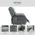 Riser and Recliner Chair with Massage, Heat, Power Lift Recliner Chair for Elderly with Remote Control, Extended Footrest, Dual Side Pockets, Overstuffed Electric Reclining Armchair, Grey