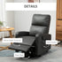 Riser and Recliner Chair for the Elderly, PU Leather Upholstered Lift Chair for Living Room with Remote Control, Side Pockets, Charcoal Grey