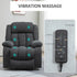 Oversized Riser and Recliner Chairs for the Elderly with 8 Vibration Massage, Large Fabric Upholstered Lift Chair for Living Room with Remote Control, Side Pocket, Footrest, Dark Grey