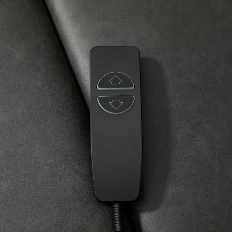 Riser and Recliner Chair for the Elderly, PU Leather Upholstered Lift Chair for Living Room with Remote Control, Side Pockets, Charcoal Grey