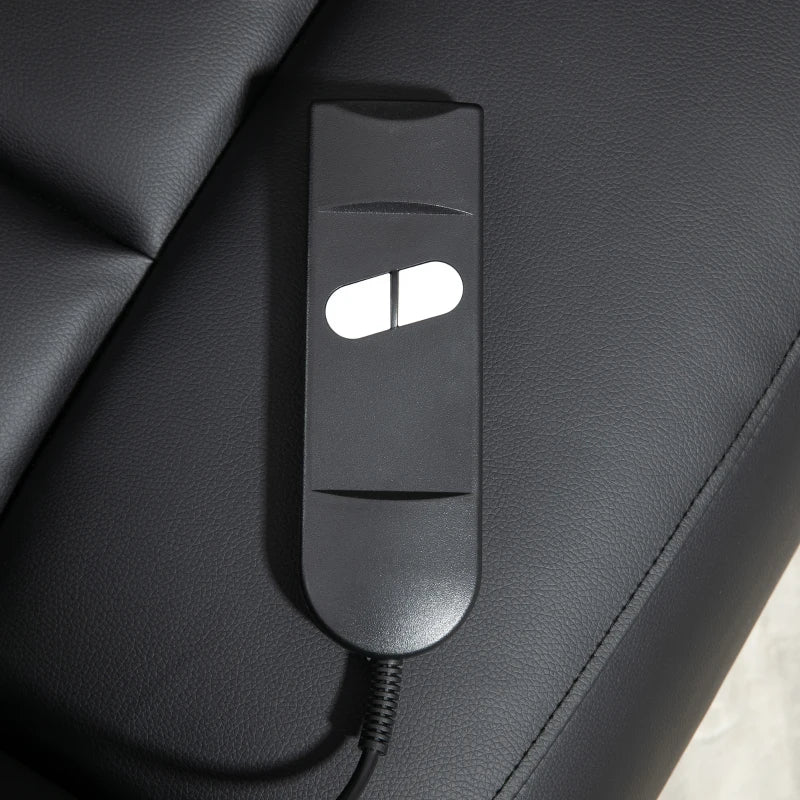 Power Lift Chair Armchair for the Elderly, PU Leather Recliner Chair with Extended Footrest, Remote Control and Side Pocket, Black