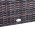 6 PC Rattan Sofa Coffee Table Set Sectional Wicker Weave Furniture for Garden Outdoor Conservatory w/ Pillow Cushion Brown