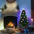 4FT Prelit Artificial Christmas Tree Fibre Optic Star LED Light Holiday Home Xmas Decoration with LED Light for Indoor Party, Green