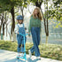 Electric Scooter for Kids Aged 4-7 Years, with Flashing LED Lights, Rear Auxiliary Wheels, Blue