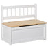 2 In 1 Wooden Toy Box, Seat Storage Bench, Storage Chest Cabinet Organiser, with Safety Pneumatic Rod
