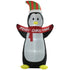 8ft Inflatable Penguin & Christmas Banner Decoration w/ Inner LED Lights Indoor Outdoor Weather-Resistant Shell Fun Cute