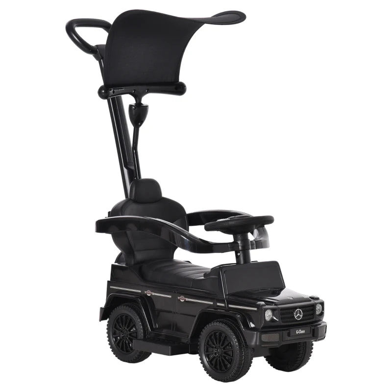 3 in 1 Kids Children Ride on Push Car Toddler Sliding Car G350 Licensed Walker Foot to Floor Slider Push-Along with Horn Steering Wheel NO POWER Manual, Black