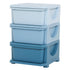 3 Drawers Plastic Storage Units, 3 Tier Kids Storage Units, Children Toy Chest for Nursery, Playroom, Bedroom, Blue