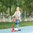 Electric Scooter for Kids Aged 4-7 Years, with Flashing LED Lights, Rear Auxiliary Wheels, Red