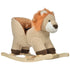 Kids Lion-themed Rocking Horse, with Roaring Sound Button, Seatbelt, Brown