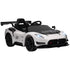 Maserati GT2 Licensed 12V Kids Electric Ride on Car with 4 Suspension Wheels, Remote Control, Music, Horn, Lights, White