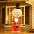 8ft Christmas Inflatable Decoration with Santa Claus on Snowman Hot Air Balloon, Blow Up Xmas Decor for Outdoor Indoor with LED Lights