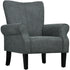 Upholstered Accent Chair with Rolled Arms and Wood Legs, Armchair for Living Room Bedroom, Grey