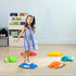 6PCs Kids Stepping Stones w/ TPE Anti-Slip Edge, Crab-Designed Balance River Stones, Obstacle Courses, Stackable